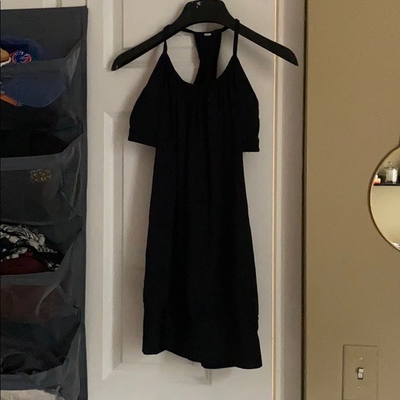 Lululemon black racer back top with bra - Picture 1 of 8